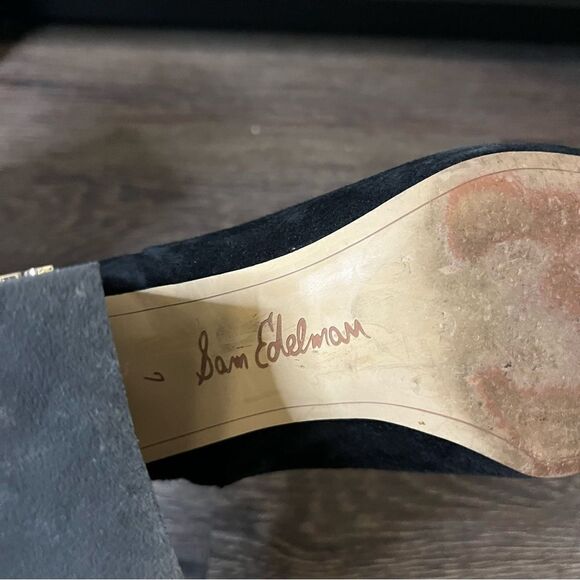 SAM EDELMAN DARUBY BOOTIE IN BLACK SUEDE - Picture 14 of 14